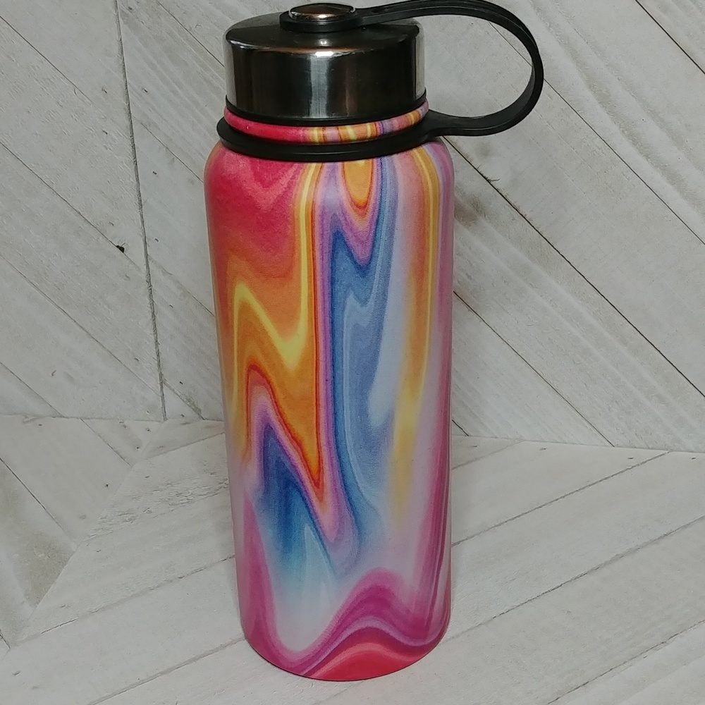 Water Bottle Large Multi Coloured Insulated